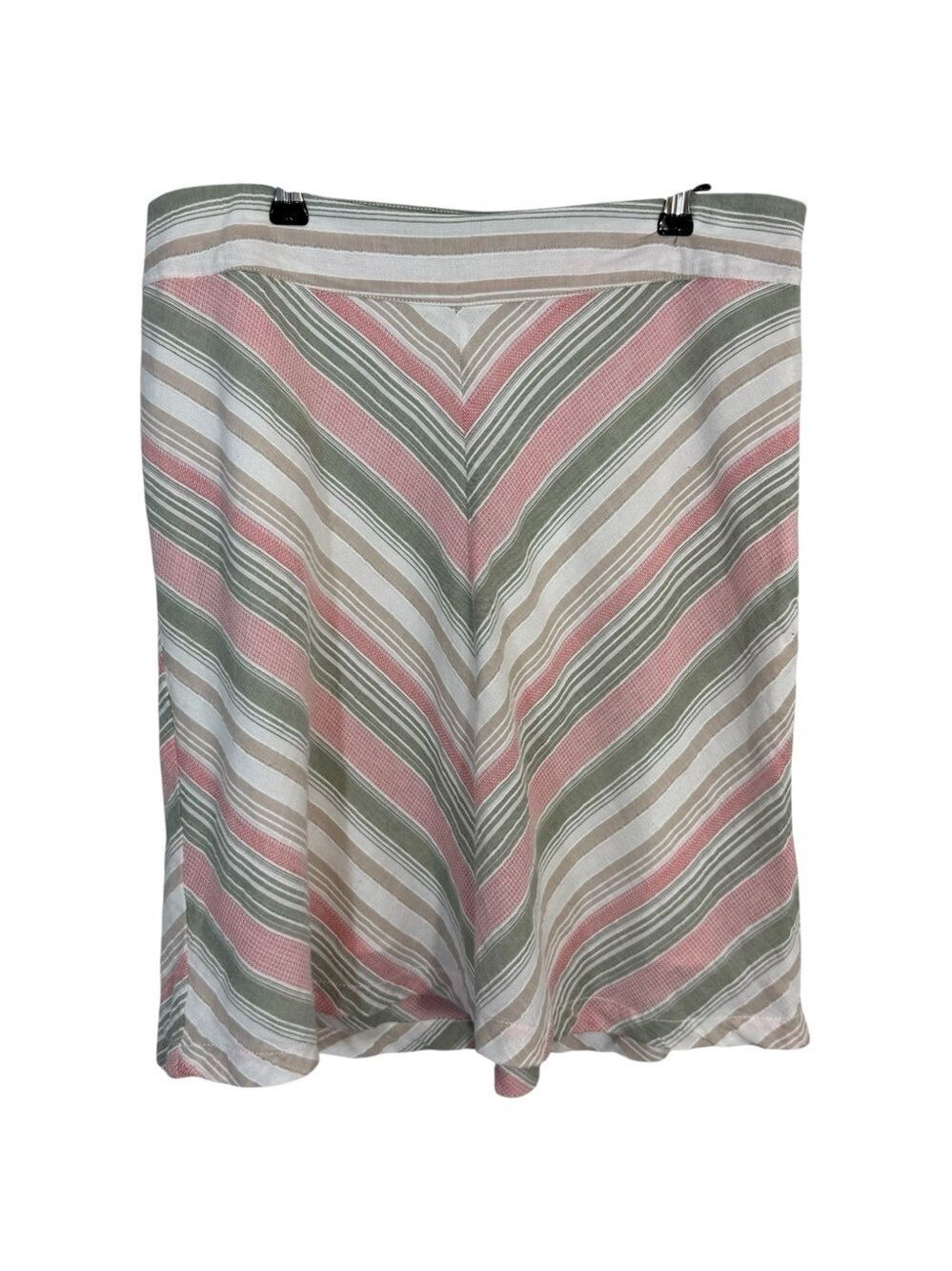 Aventura Pastel Chevron A-Line Skirt Sz 8 Coastal Short Mini Beachy Cute Cotton